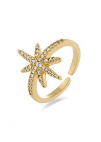 Luxenter Ring mit Brillantzirkonia aus 18K Gelbgold - Oriok