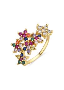 Luxenter Ring mit Multicolour Zirkonia 18k Gold Finish - Qianvi