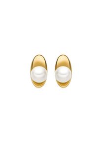 Luxenter Ohrringe mit wei&szlig;er Perle in 18k Goldoptik - Lyhu