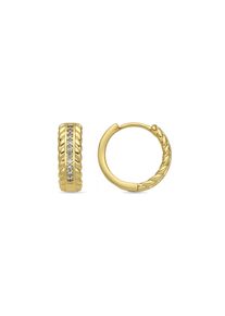 Luxenter Ohrringe mit 18-kar&auml;tiger Gelbgold-Finish und funkelnden Zirkonia-Steinen &ndash; Diadan