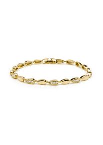 Luxenter Armband aus funkelnden Zirkonia-Steinen mit 18 Karat Gelbgold-Finish &ndash; Tanal