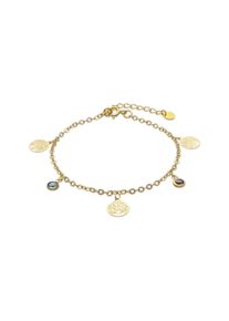 Luxenter 925 Sterlingsilber und mehrfarbiges Zirconia-Armband aus 18 Karat Gelbgold - Shapio