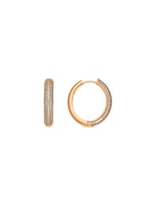 Luxenter Ohrringe mit 18-kar&auml;tiger Gelbgold-Finish und funkelnden Zirkonia-Steinen &ndash; Mapris