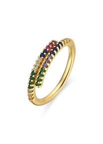 Luxenter Ring mit Multicolour Zirkonia 18k Gold Finish - Tazel