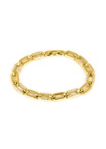 Luxenter Armband mit funkelnden Zirkonia-Steinen, 18 Karat Gelbgold-Finish &ndash; Asgoth