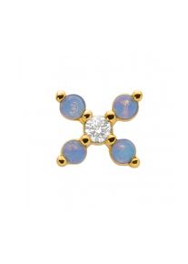 Luxenter Piercing aus Zirkonia mit 18 Karat Gelbgold-Finish &ndash; Acano
