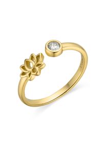 Luxenter Ring aus 925er Sterlingsilber und 18k Gold mit Brillanten - Fholie