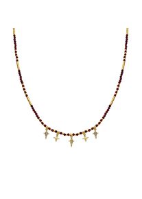 Luxenter 925 Sterlingsilber und Brilliant Zirconia Halskette aus 18 Karat Gold - Paila