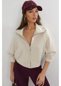 Lockeres Fit Kapuzensweatshirt mit Rei&szlig;verschluss