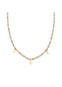 Luxenter Halskette aus 925er Sterlingsilber und mehrfarbig lackiertem 18k Gold - Liesi