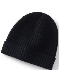 LANDS' END Kaschmirweiche M&uuml;tze, Damen,  Schwarz, Elasthan/Polyacryl/Polyester-Mischung, by Lands' End