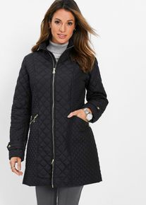 bonprix Kurz-Steppmantel, schwarz, Gr.42, Eleganter Kurz-Steppmantel mit Stehkragen