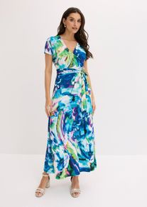bonprix Maxikleid, blau, Gr.32/34 (XS), Sommerliches Maxikleid mit farbenfrohen Muster