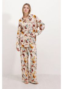 Strukturierter lang&auml;rmeliger Strickshirt- & Hosen-Set