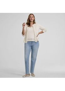 LANDS' END Straight Fit Recover High Waist Jeans in Plus-Gr&ouml;&szlig;e, Damen, size: plus, Blau, Baumwoll-Mischung, by Lands' End