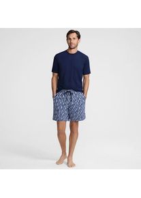 LANDS' END Kurzarm-Badeshirt, Herren,  Blau, by Lands' End