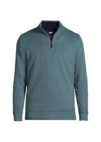 LANDS' END Rei&szlig;verschluss-Pullover aus Bedford-Ripp f&uuml;r Herren, Herren, size: regular, Gr&uuml;n, Baumwolle, by Lands' End