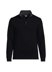 LANDS' END Rei&szlig;verschluss-Pullover aus Bedford-Ripp f&uuml;r Herren, Herren, size: regular, Schwarz, Baumwolle, by Lands' End