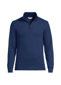 LANDS' END Rei&szlig;verschluss-Pullover aus Bedford-Ripp, Herren,  Blau, Baumwolle, by Lands' End