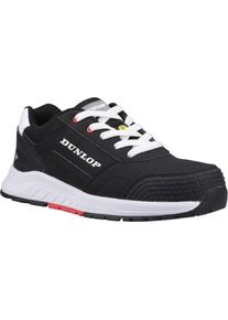 Dunlop Storm Nubuck Herren Sicherheits-Sneaker Schwarz/Wei&szlig;/Rot