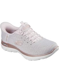 Skechers Arch Fit Summits - Soft Shimmer Textil Damen Leichtrosa Standard Sneaker
