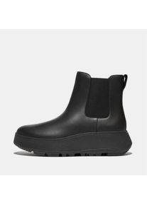 fitflop Fit Flop - "F-Mode" Stiefeletten f&uuml;r Damen, Leder, flach geformter Absatz (Schwarz)