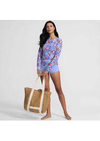 LANDS' END Schnelltrocknendes UPF 50 Sonnenschutz-Badeshirt, Damen,  Blau, Nylon-Mischung, by Lands' End