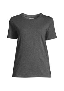 LANDS' END Supima Kurzarm-Shirt mit rundem Ausschnitt f&uuml;r Damen in Plus-Gr&ouml;&szlig;e, Damen, size: plus, Pink, Baumwolle, by Lands' End