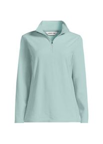 LANDS' END Anyweather Fleece-Pullover mit Rei&szlig;verschluss f&uuml;r Damen, Damen, size: regular, Gr&uuml;n, Polyester, by Lands' End