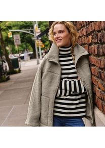 LANDS' END Teddyjacke, Damen,  Braun, Polyester, by Lands' End