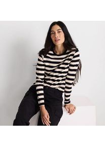 LANDS' END Lang&auml;rmeliges Supima-Shirt mit Rundausschnitt f&uuml;r Damen in Petite-Gr&ouml;&szlig;e, Damen, size: petite, Braun, by Lands' End