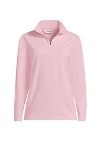LANDS' END Anyweather Fleece-Pullover mit Rei&szlig;verschluss f&uuml;r Damen, Damen, size: regular, Pink, Polyester, by Lands' End