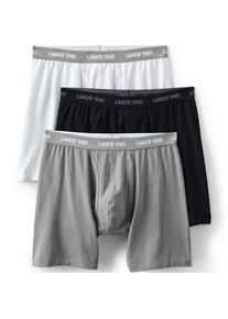 LANDS' END Komfort-Boxershorts (3er-Set), Herren,  Schwarz, Baumwolle/Elasthan/Baumwolle Modal, by Lands' End