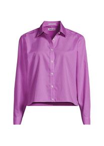 LANDS' END Kurze, b&uuml;gelfreie Hemdbluse f&uuml;r Damen in Plus-Gr&ouml;&szlig;e, Damen, size: plus, Pink, Baumwolle, by Lands' End