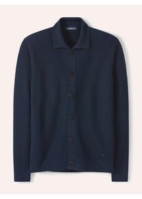 Walbusch Gerippter Polo-Cardigan