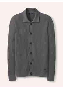 Walbusch Gerippter Polo-Cardigan