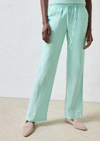 bonprix Schlupfhose aus reinem Leinen, gr&uuml;n, Gr.36, hochwertige weite Hose aus reinem Leinen, aus Leinen