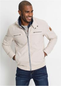 bonprix &Uuml;bergangsjacke in Blousonform mit Stehkragen, grau, Gr.50, Sportive &Uuml;bergangsjacke in Blousonform mit Stehkragen, 65% Baumwolle