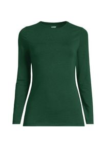LANDS' END Shirt aus Baumwolle/Modal-Mix mit Rundausschnitt, Damen,  Gr&uuml;n, Elasthan/Baumwolle Modal, by Lands' End
