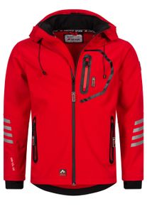 Arctic Seven Herren Softshell Jacke &Uuml;bergangsjacke &ndash; Rot-Schwarz