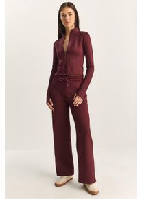 Jacke und gerade geschnittene Hose Zwei-Teiler Set
