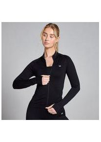 MP Damen Shape Nahtlose Jacke mit durchgehendem Rei&szlig;verschluss &ndash; Schwarz - S