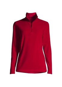 LANDS' END Anyweather Fleece-Pullover mit Rei&szlig;verschluss f&uuml;r Damen, Damen, size: regular, Rot, Polyester, by Lands' End