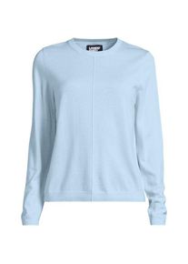 LANDS' END Merino-Pullover, Damen,  Blau, Wolle, by Lands' End