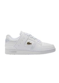 Lacoste - "Court Cage" Sneaker f&uuml;r Herren, Leder (Wei&szlig; Gold)