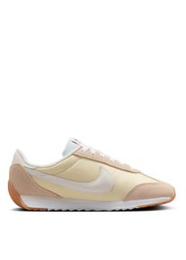Nike - "Waffle Debut" Sneaker f&uuml;r Damen, Wildleder, Keilabsatz (Naturwei&szlig;/Gummi Rosa)