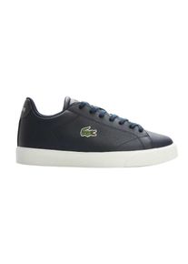 Lacoste - "Lerond Set" Krokodil Sneaker f&uuml;r Herren, Leder, Flach (Marine/Wei&szlig;)