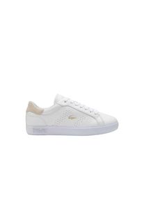 Lacoste - "Powercourt 2.0" Sneaker f&uuml;r Damen, Leder (Wei&szlig;)