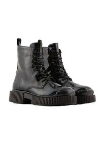 Armani Exchange - Springerstiefel f&uuml;r Damen, flach geformter Absatz (Schwarz)