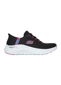 Skechers - "Arch Fit 2.0 - Easy Chic" Sneaker f&uuml;r Damen, Zum Reinschl&uuml;pfen (Schwarz/Leuchtend Pink)